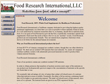 Tablet Screenshot of foodresearch.info